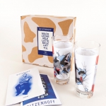 DAIM | "3D-Milk" 61/22472 | Ritzenhoff Milk Graffiti Collection Spring 1997 | Limited Edition Box with two glasses, artist and Ritzenhoff info booklet